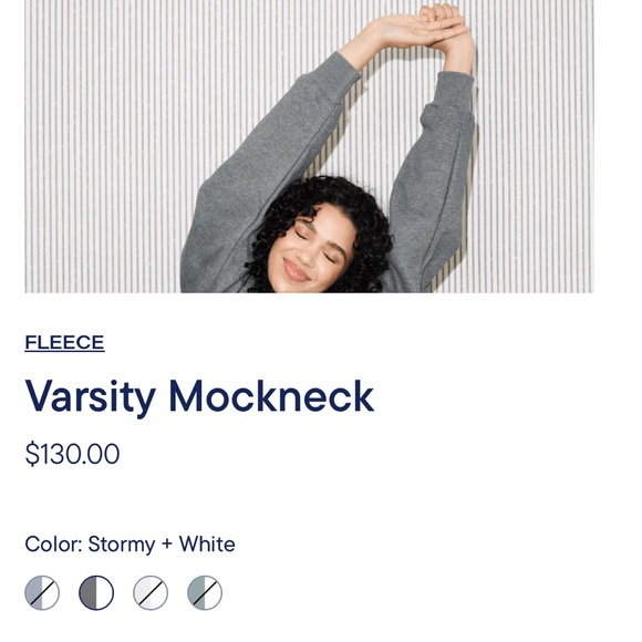 Parke Women's varsity fleece Sweatshirt in stormy - Picture 6 of 8